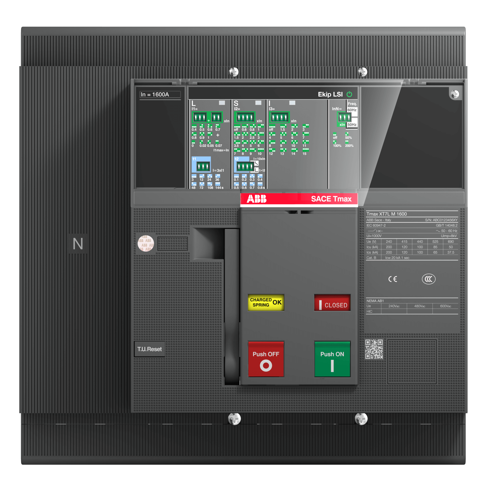 1SDA101656R1-XT7S M 1250 Ekip Dip LS/I In1250A 4p F F