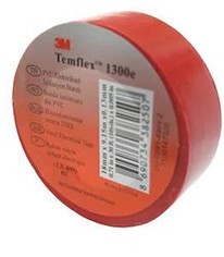 7100147920-TEMFLEX 1300E PVC İZOLE BANT KIRMIZI 18MM