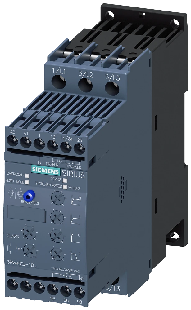 3RW4027-1BB14-SIRIUS soft starter S0 32 A, 15 kW/400 V, 40 °C 200-480 V AC, 110-230 V AC/DC Screw terminals