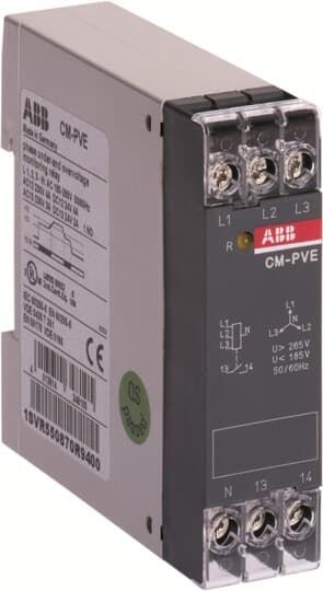 1SVR550871R9500 - CM-PVE Phase monitoring relay 1n/o, L1,2,3=320-460VAC