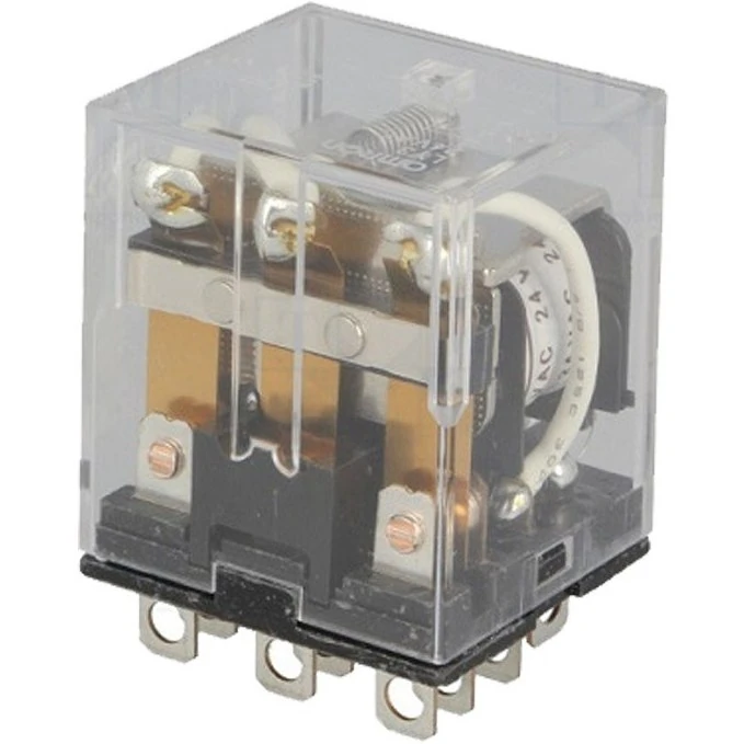 LY3N-AC200/220-Bi-power Relay, 3-pole, Single contact, With operation indicator, Plug-in Terminals, 200/220 VAC