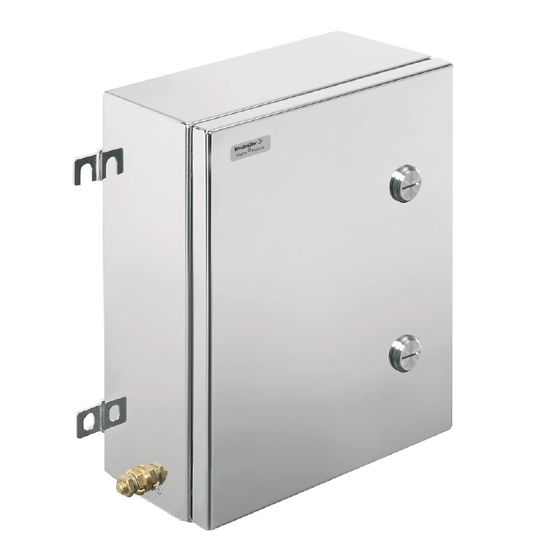 1200180000-KTB QL 352620 S4E2 Klippon TB QL (Terminal Qutusu - Quarter Lock), Boş korpus, paslanmayan polad korpus, Hündürlük: 350 mm, Eni: 260 mm, Dərinlik: 200 mm, Bez lövhələri: Alt, üst, Material: Paslanmayan polad 1.4404 (316L gümüş)