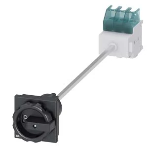 3LD2113-0TK51-SENTRON, Switch disconnector 3LD, main switch, 3-pole, Iu: 25 A, Operating power / at AC-23 A at 400 V: 9.5 kW, floor mounting with door coupling, rotary operating mechanism, black, 4-hole mounting of the handle