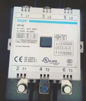 EW180_C-Endst. kontaktör 179A-AC3 / bobin 220V 50-60Hz