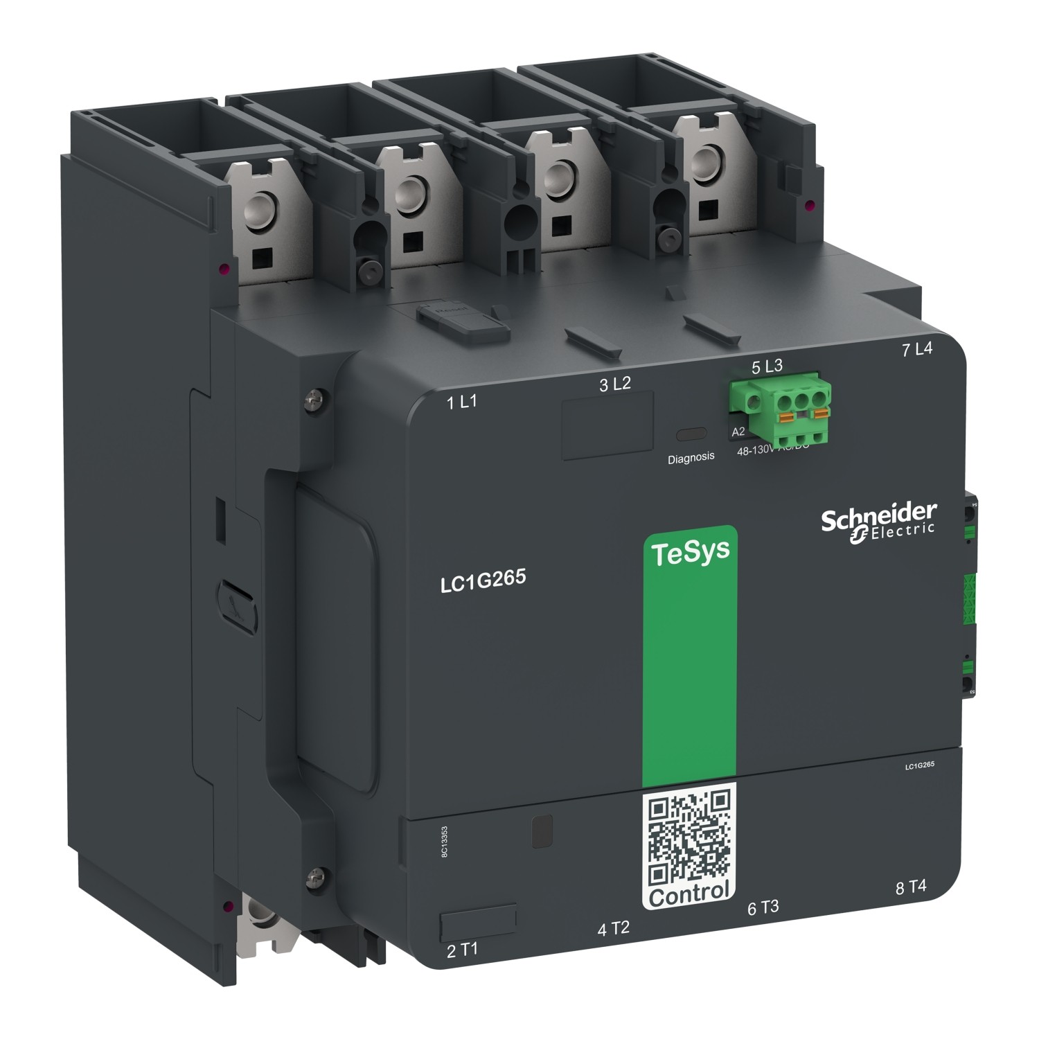LC1G3304KUEN-High power contactor, TeSys Giga, 4 pole (4NO), AC-1