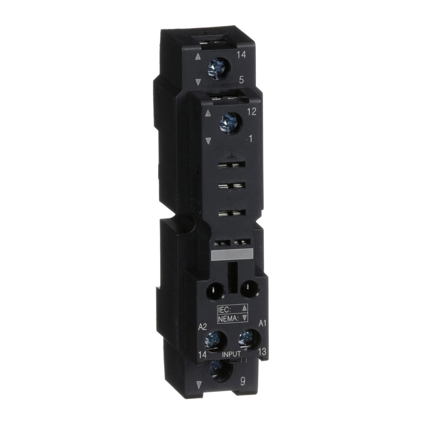 RPZF1-Socket, mixed contact, 16 A, relay type RPM1, screw clamp terminals, 250 V AC