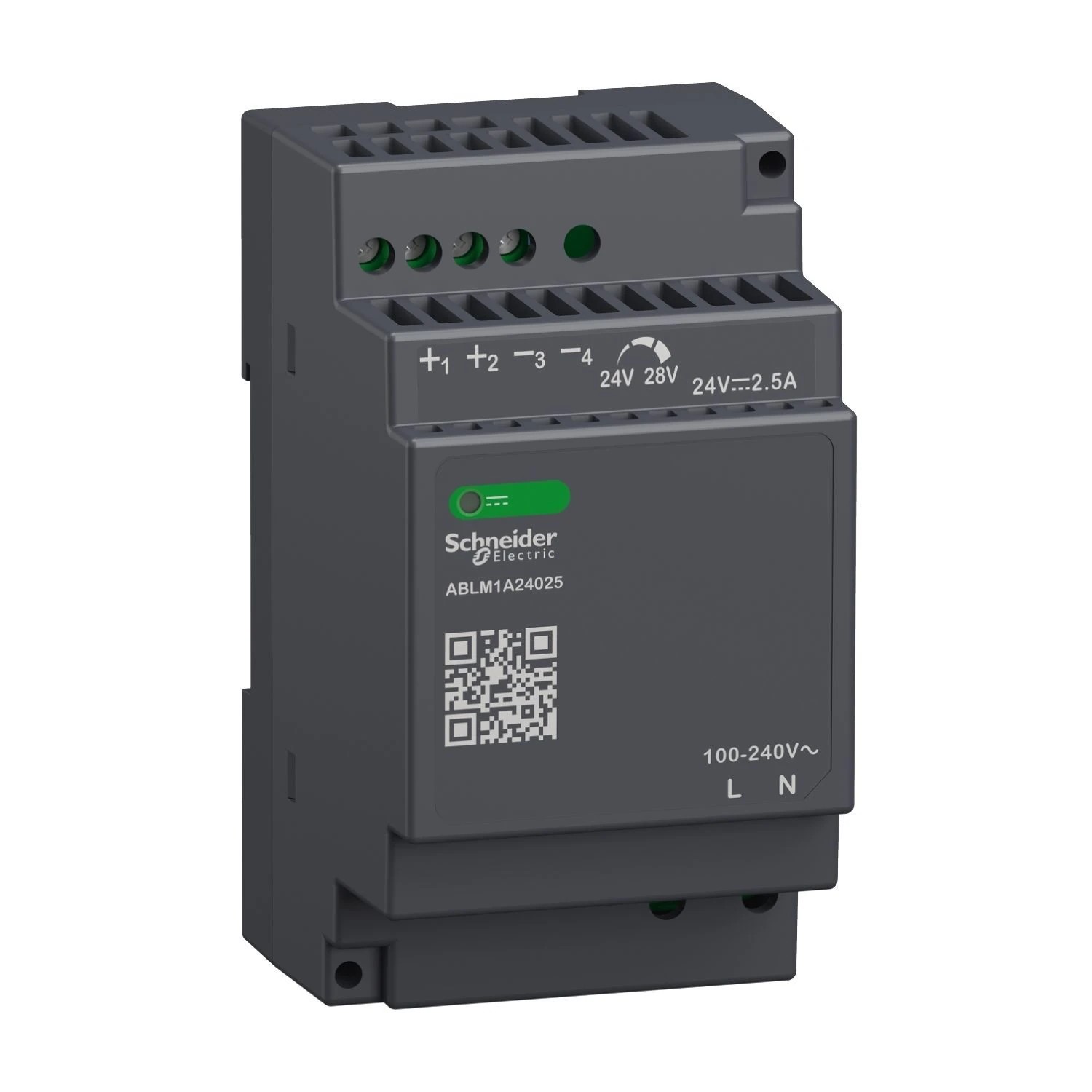 ABLM1A24025-Regulated Power Supply, 100 to 240V AC, 24V, 2.5A, single phase, Modular