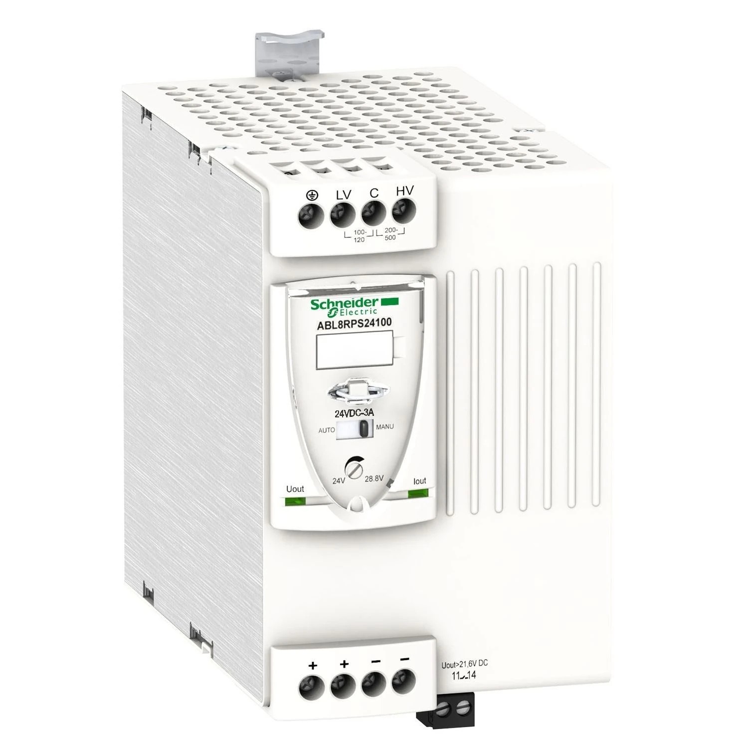 ABL8RPS24100-regulated SMPS - 1 or 2-phase - 100..500 V - 24 V - 10 A