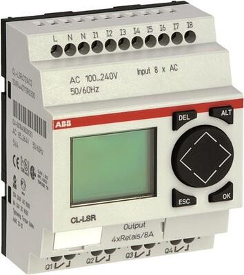 1SVR440711R0300Logic Relay, W/Display + Keypad, 8IN/4 Relay Out, Timer, Stand Alone, 24V DC