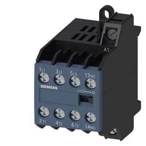 3TG1010-0AC2-power relay, AC-3, 8.4 A, 4 kW / 400 V, 3-pole, 24 V AC, 45-450 Hz, auxiliary contacts: 1 NO, screw terminal