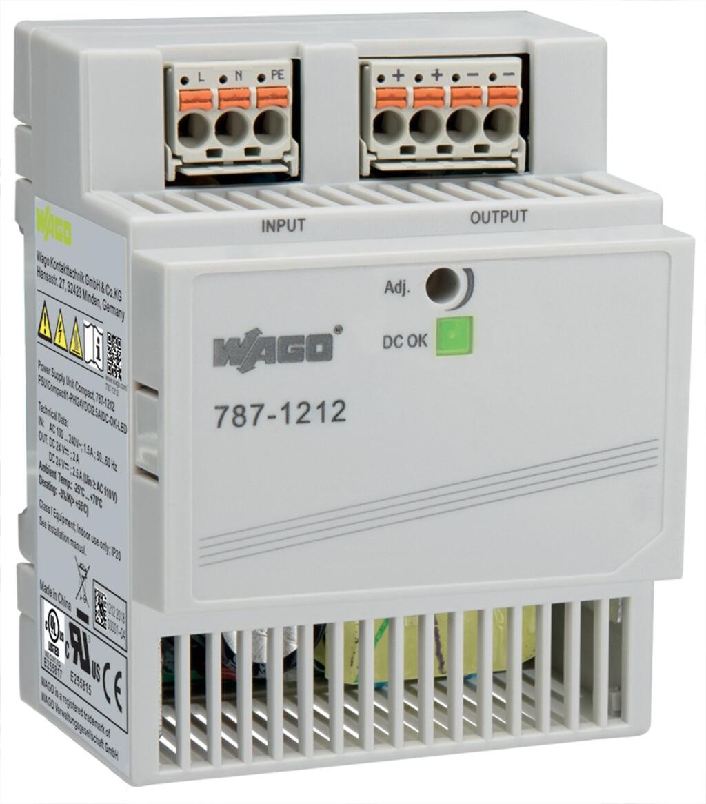 787-1212 - Switched-mode power supply; Compact; 1-phase; 24 VDC output voltage; 2.5 A output current