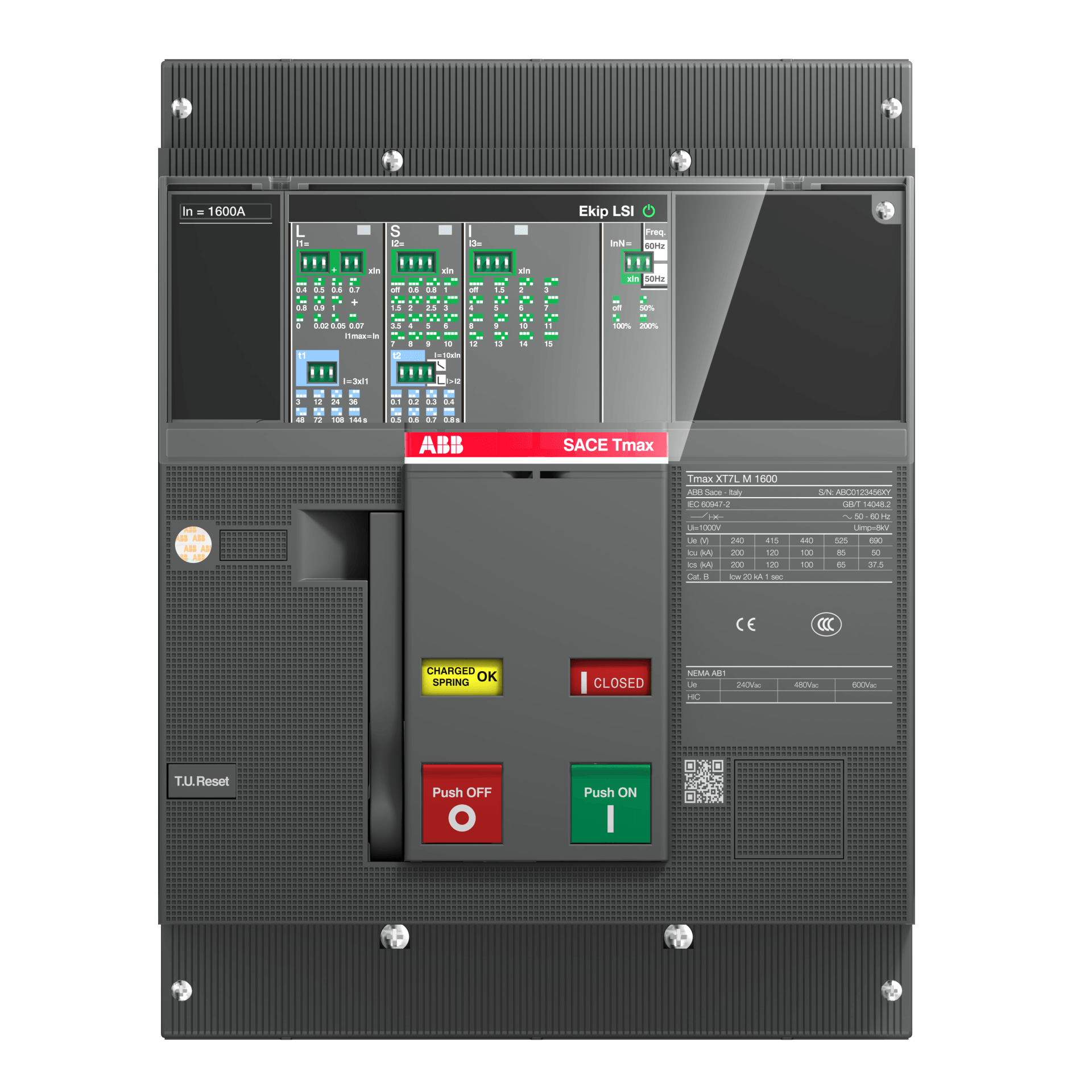 1SDA101369R1-XT7S M 1600 Ekip Dip LS/I In1600A 3p F F