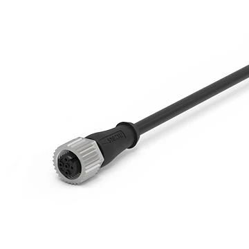 A008.03.02.111.301.0050-M8 FEMALE 0° PVC 3x0.25 UL/CSA - BLACK / A-CODE 5.0 M