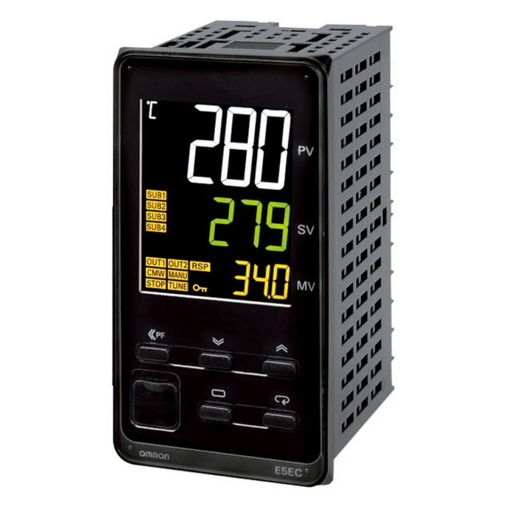 E5EC-QX4A5M-000-Temp. controller, PRO, 1/8 DIN (96x48mm),1 x 12 VDC pulse OUT,4 AUX,100-240 VAC