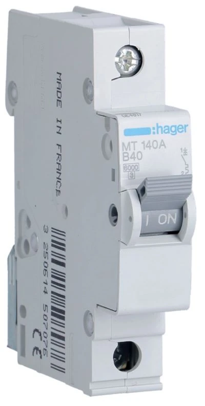 MT140A-MCB 1P 6kA B-40A 1M