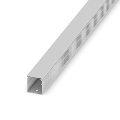 3240193-CD 60X60 - Cable duct for installation and mounting in control cabinets, gray, comprising upper part and mounting base, width: 60 mm, height: 60 mm, length: 2000 mm