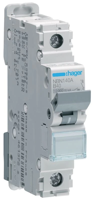 NBN140A-MCB 1P 10kA/15kA B-40A 1M