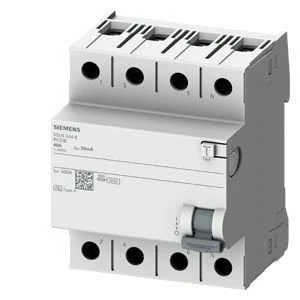 5SV5646-6-Residual current operated circuit breaker, 4-pole, Type A, In: 63A, 300mA, Un AC: 400V Residential