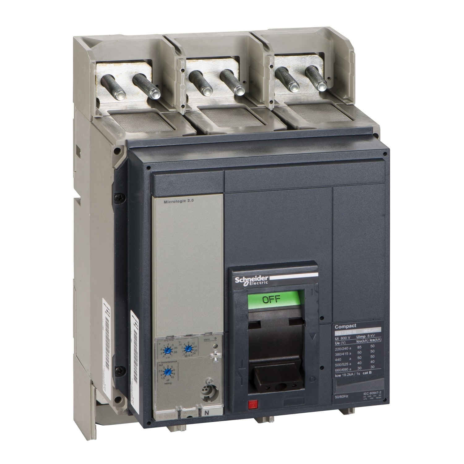 NS1250N3PEF2.0-Circuit Breaker Compact NS1250N - Micrologic 2.0 - 1250 A - 3 poles  3t