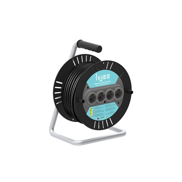 BY15K1003-Plastic Cable Reel  (280mm Diameter) 4way Socket
