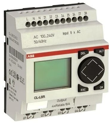 1SVR440711R0300 - Logic Relay, W/Display + Keypad, 8IN/4 Relay Out, Timer, Stand Alone, 24V DC