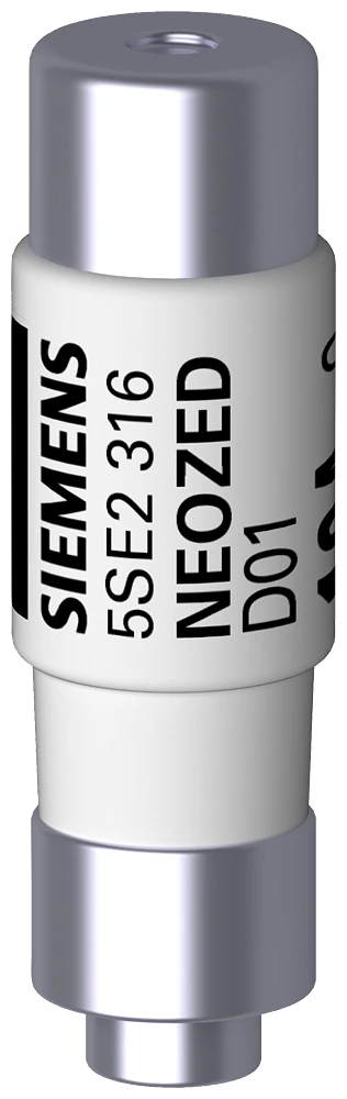 5SE2302-NEOZED fuse-link, D01, 2 A, gG, Un AC: 400 V, Un DC: 250 V, with tin-coated contact-caps