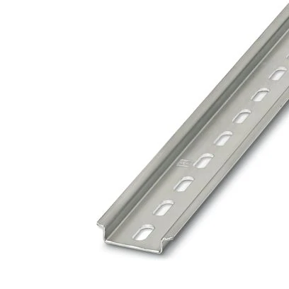 0801733-NS 35/ 7,5 PERF 2000MM - DIN rail perforated, Pack of 25 (50 m), acc. to EN 60715, material: Steel, galvanized, passivated with a thick layer, Standard profile, color: silver