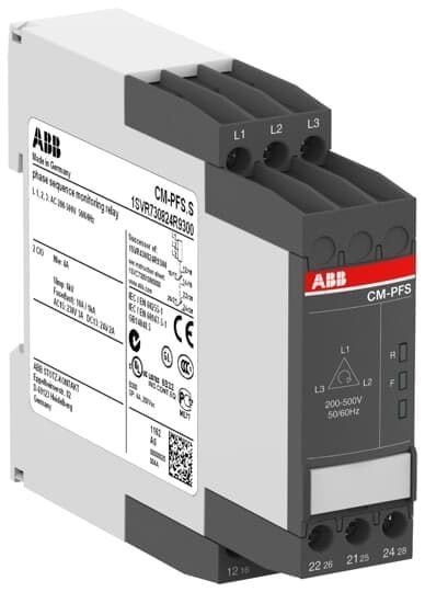 1SVR730824R9300 - CM-PFS.S Three-phase monitoring relay 2c/o, L1-L2-L3=200-500VAC 50/60Hz