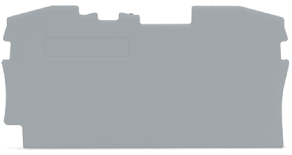 2006-1291-End and intermediate plate; 1 mm thick; gray