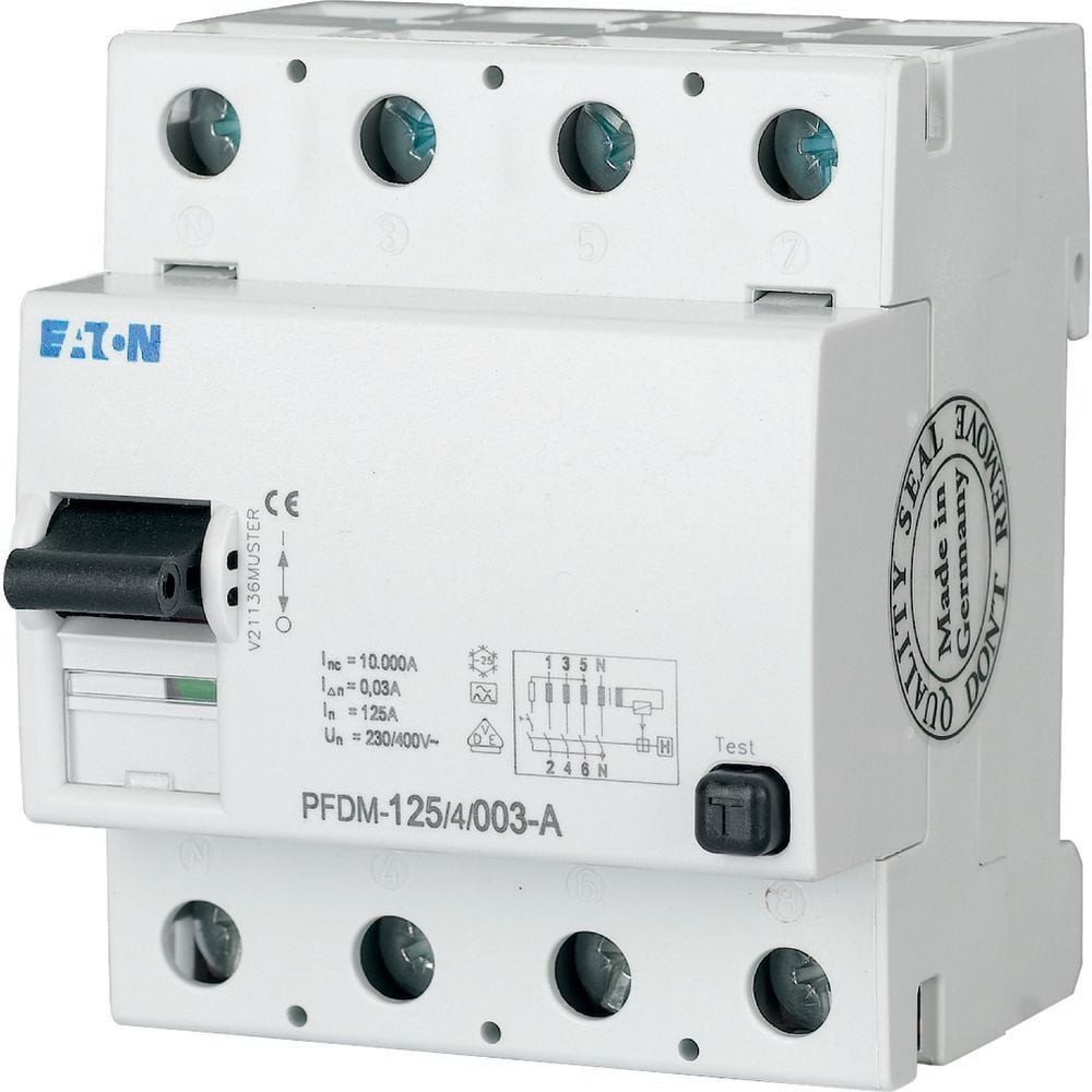 102823-PFIM-100/4/003 - Residual current circuit breaker (RCCB), 100A, 4p, 30mA, type AC