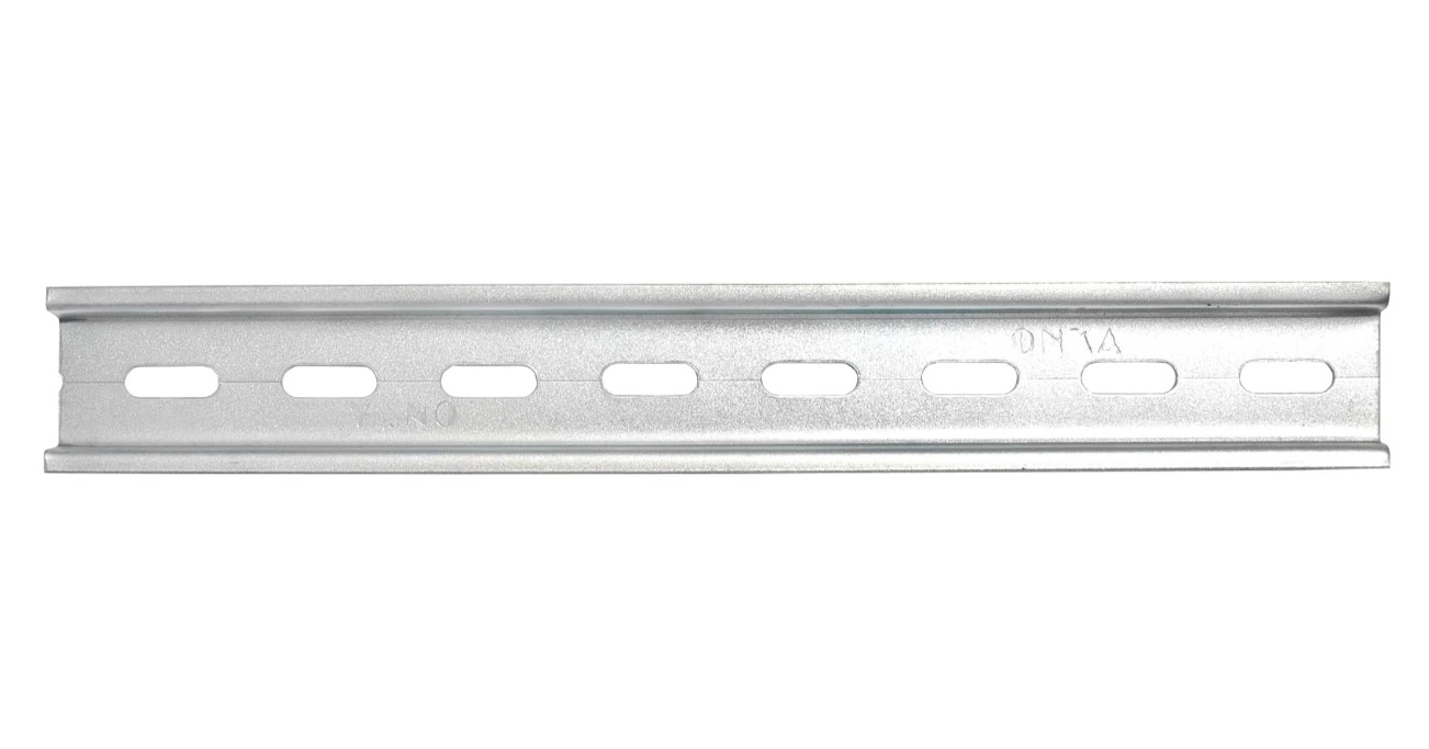 1100017-35X7,5 DELİKLİ SAC DIN MONTAJ RAYLARI(Cr + 3 Kaplama),1MT