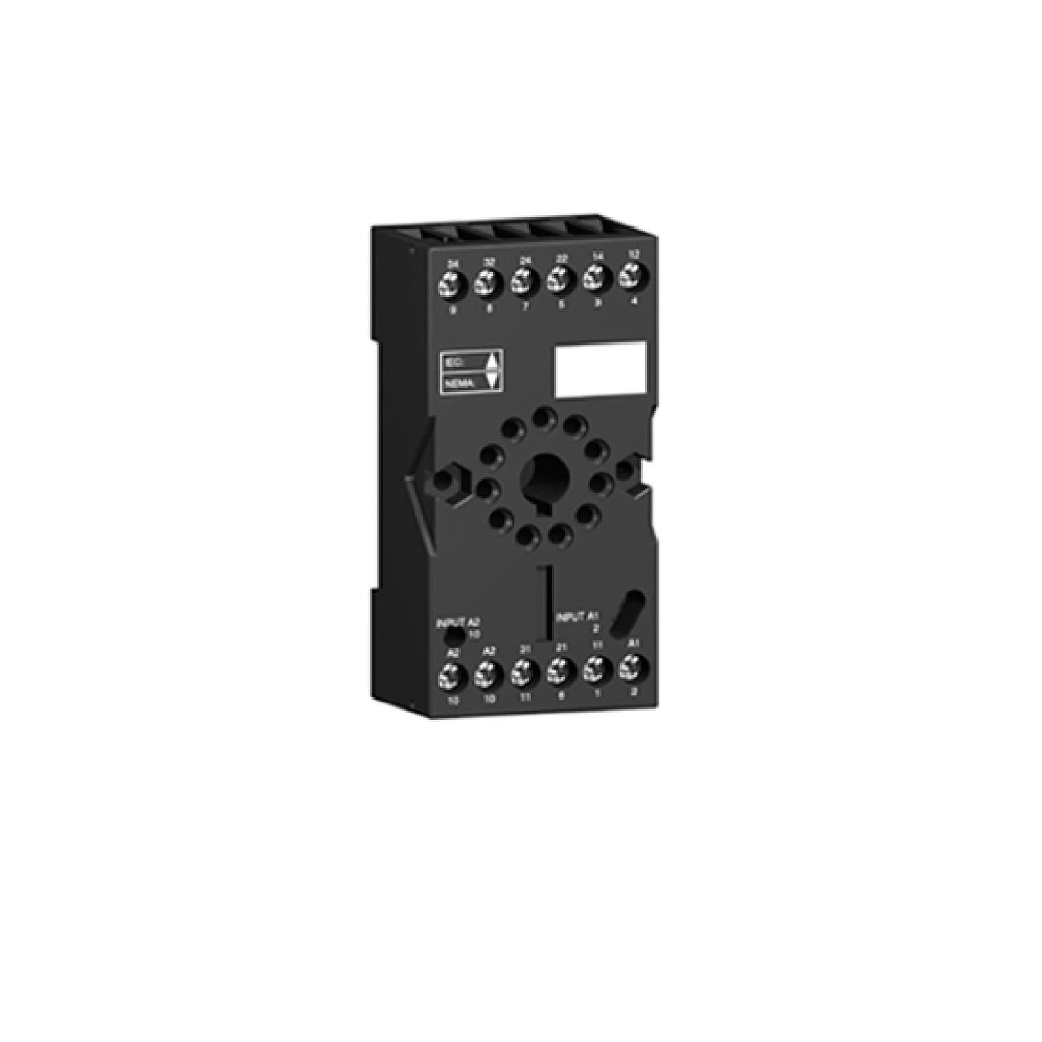 RUZC3M-Socket, mixed contact, 10 A, relay type RUMC3, screw connector, 250 V AC