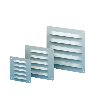 NSYCAG104X95LM-Metal outlet grille cut-out 95 x 90mm ext dim 120x120mm IP23