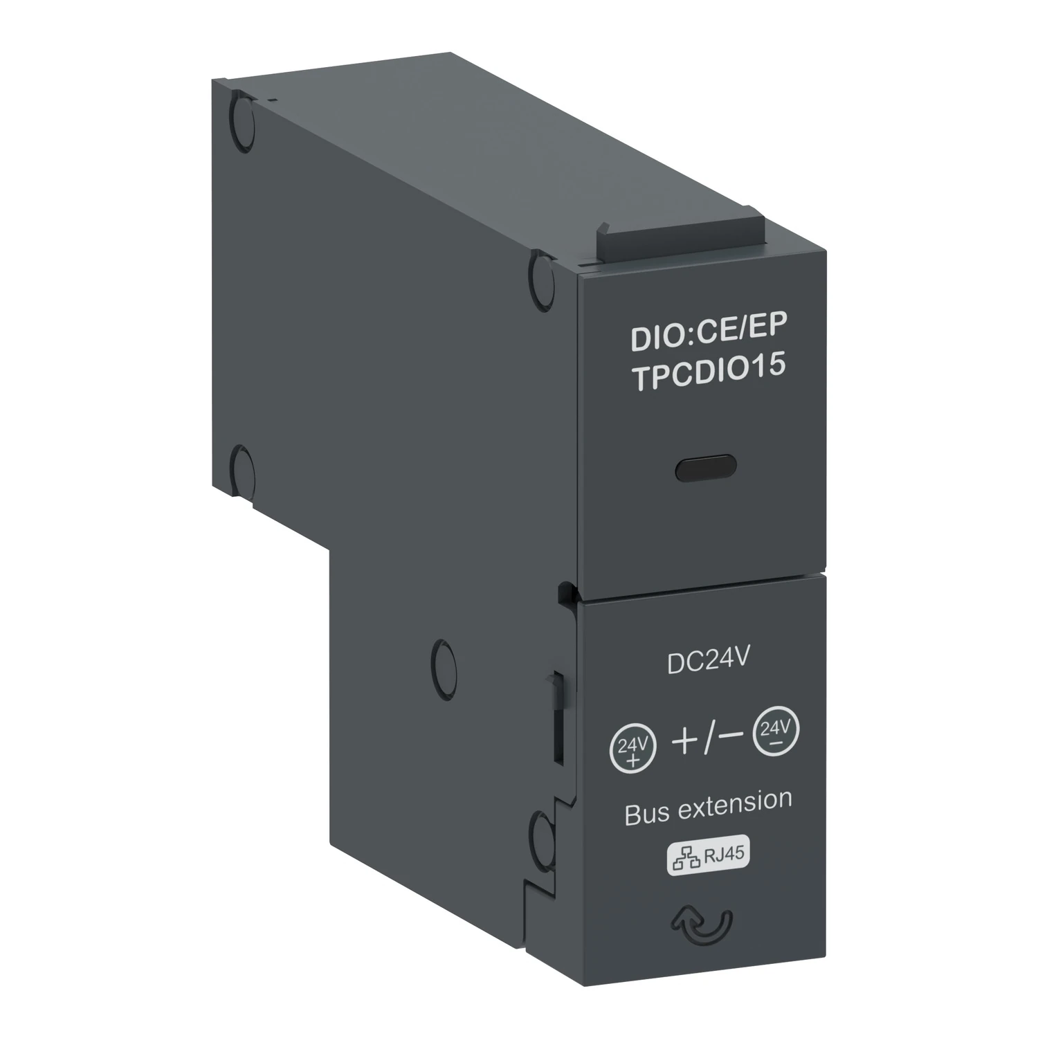 TPCDIO15-function module, TransferPacT, bus extension and 24V DC auxiliary supply