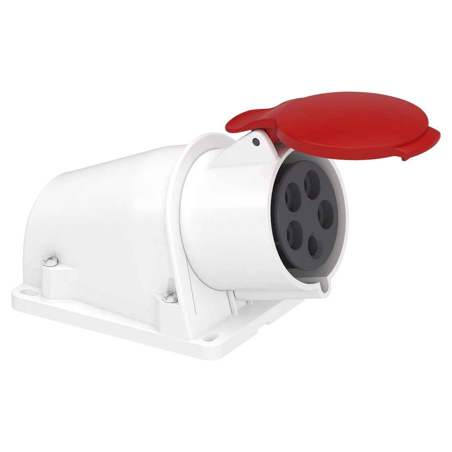PKF32W435-Socket, Mureva PK, wall-mounted, angled, 32A, 3P+N+E, 400V, IP44