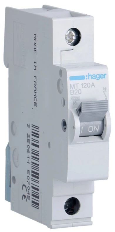 MT120A-MCB 1P 6kA B-20A 1M