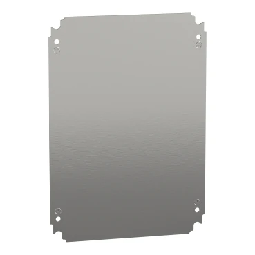 NSYMM43-Plain mounting plate H400xW300mm made of galvanised sheet steel
