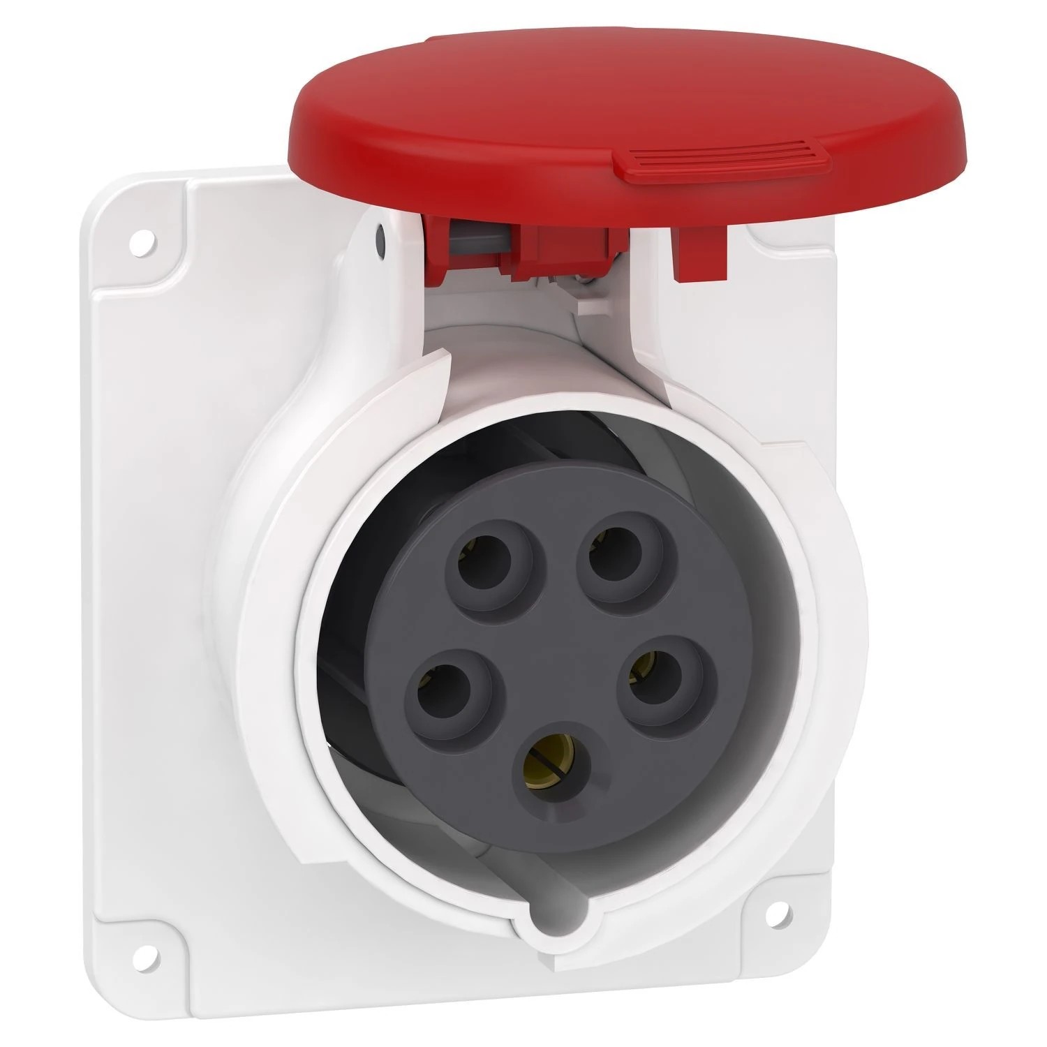 PKF16G435-Socket, Mureva PK, panel-mounted, straight, 16A, 3P+N+E, 400V, IP44