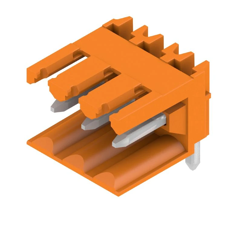 1597220000-SL 3.50/03/90 3.2SN OR BX PCB birləşdiricisi, kişi başlıq, açıq tərəf, THT lehim bağlantısı, 3,50 mm, Qütblərin sayı: 3, 90°, Lehimləmə pininin uzunluğu (l): 3,2 mm, konservləşdirilmiş, narıncı, Qutu