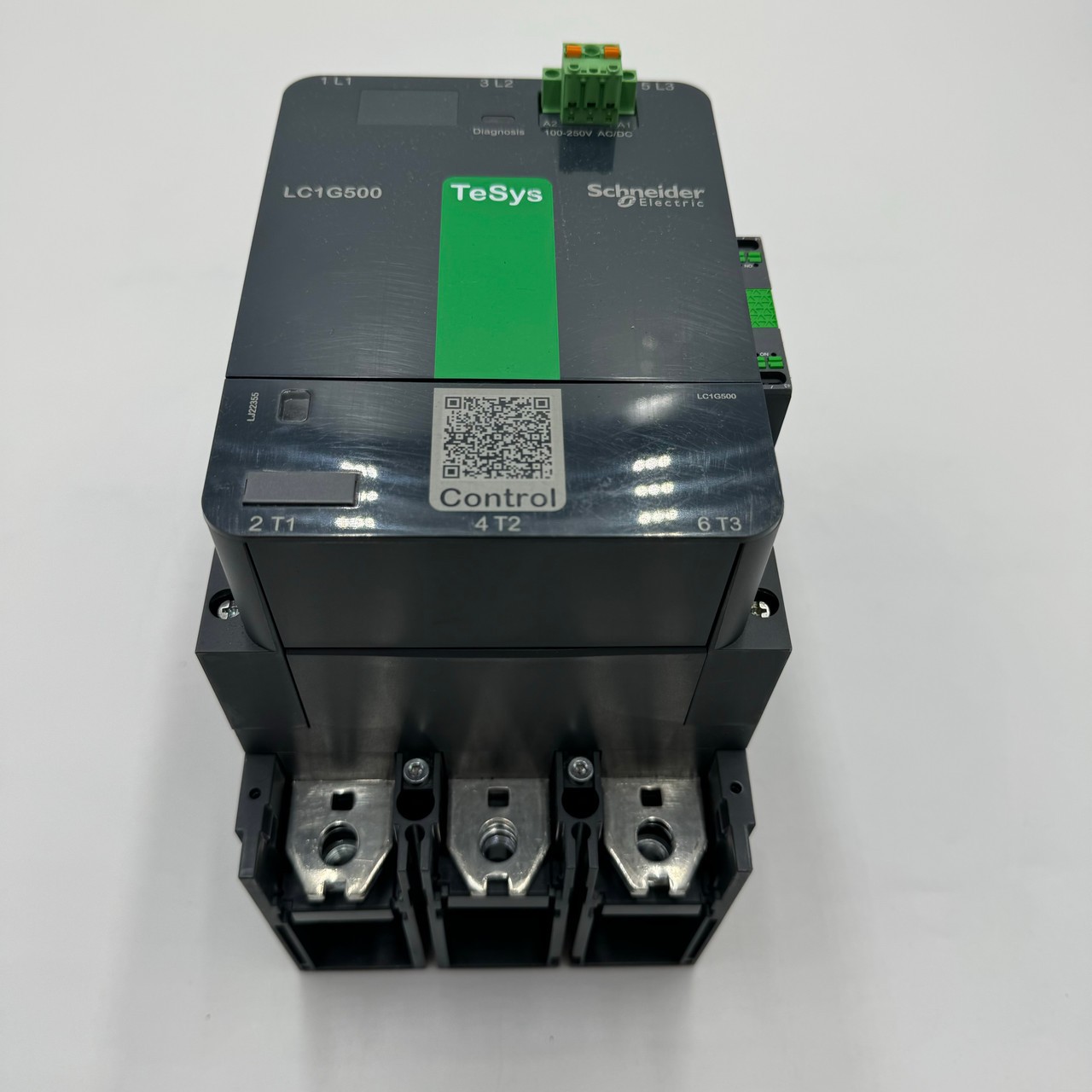 LC1G500KUEN-High power contactor, TeSys Giga, 3 pole (3NO), AC-3 <=440V 500A, standard version, 100…250V wide band AC/DC coil