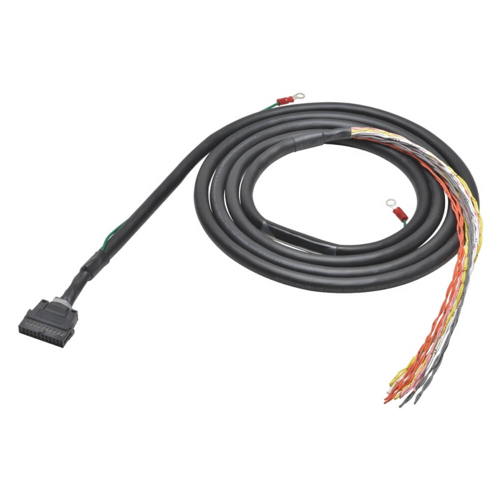 XW2Z-RA200C-I/O connection cable, with shield connection, MIL20 to open ends, 2 m