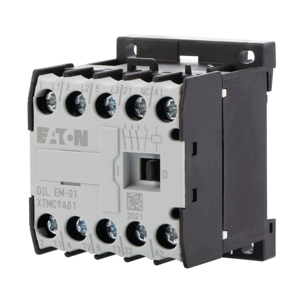 079642-DILEM Contactor, 12 V DC, 3 pole, 380 V 400 V, 4 kW, Contacts N/C = Normally closed= 1 NC, Screw terminals, DC operation