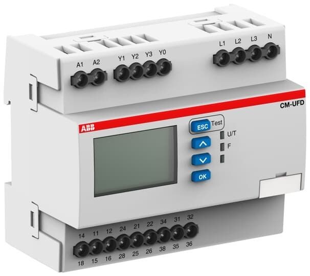 1SVR560730R3401 - CM-UFD.M31 Grid feeding monitoring relay 3c/o,L-L= 0-540VAC,L-N=0-312VAC