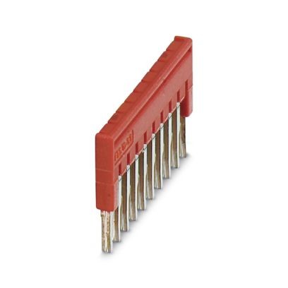 3213056-FBS 10-3,5 - Plug-in bridge, pitch: 3.5 mm, number of positions: 10, color: red