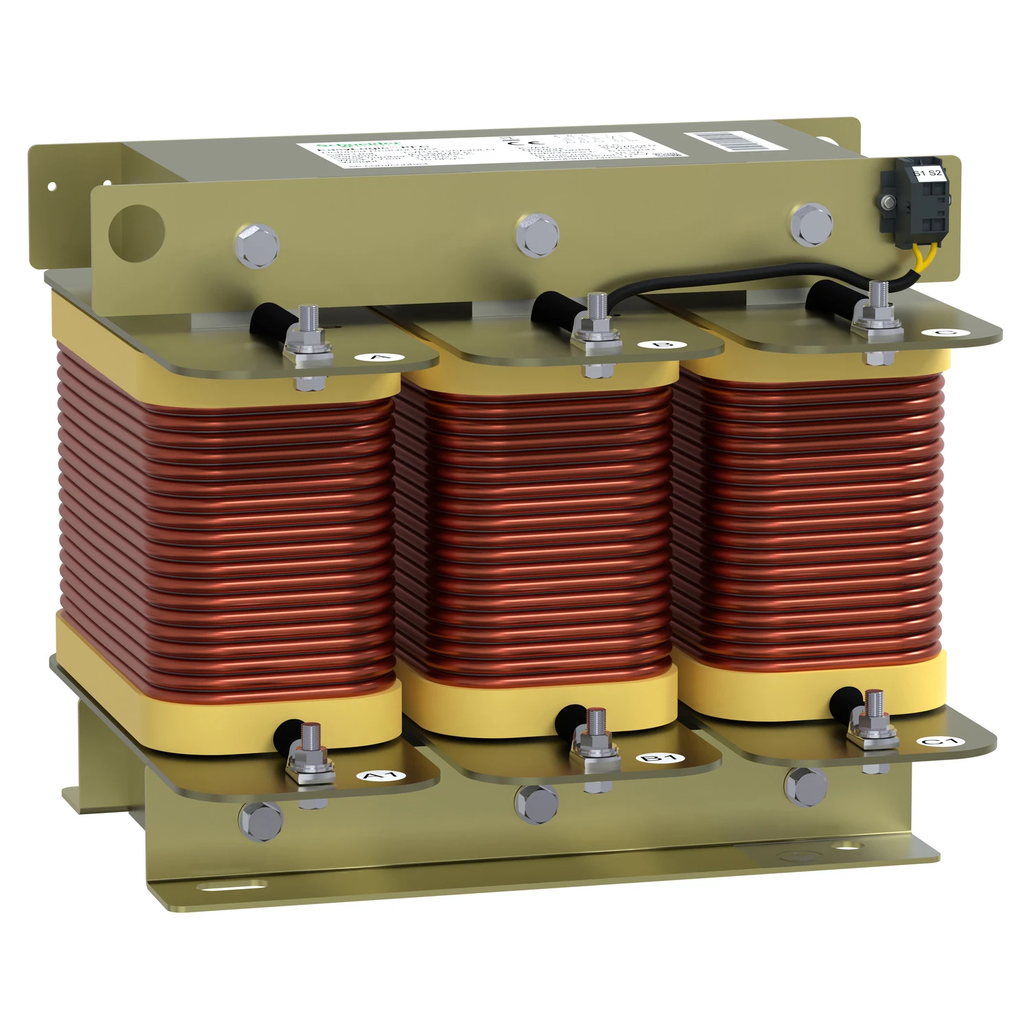 LVR14125A40LO-anti harmonic EasyLogic PFC detuned reactor, 12.5kvar, 14%, 50Hz, 400V, aluminium winding