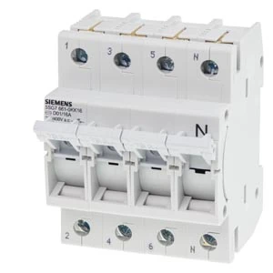 5SG7661-0KK16-MINIZED, fuse switch disconnector, D01, 4-pole, 3P+N, In: 16 A, Un AC: 400 V