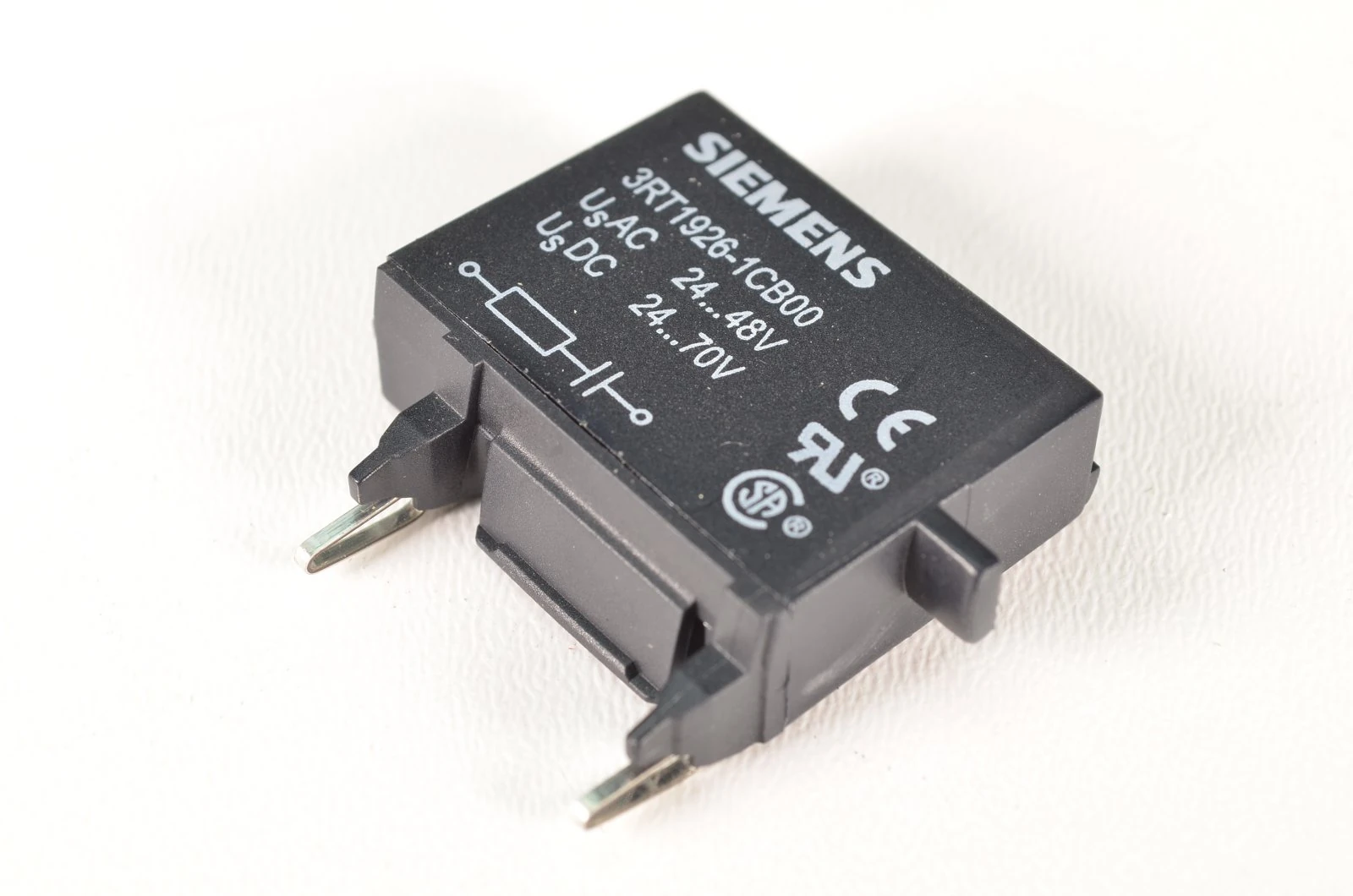 3RT1926-1CB00-RC element 24...48 V AC, 24...70 V DC Surge suppressor for mounting to contactor Size S0 Without/with auxiliary switch blocks