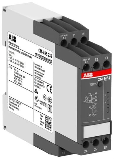 1SVR730700R2200 - CM-MSS.23S Therm. motor protec. relay 2c/o, 110-130VAC/220-240VAC