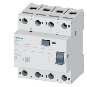 5SV4648-0-Residual current operated circuit breaker, 4-pole, type AC, In: 100 A, 300 mA, Un AC: 400 V