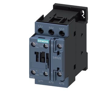 3RT2025-1AC20-power contactor, AC-3e/AC-3, 17 A, 7.5 kW / 400 V, 3-pole, 24 V AC, 50/60 Hz, auxiliary contacts: 1 NO + 1 NC, screw terminal, size: S0